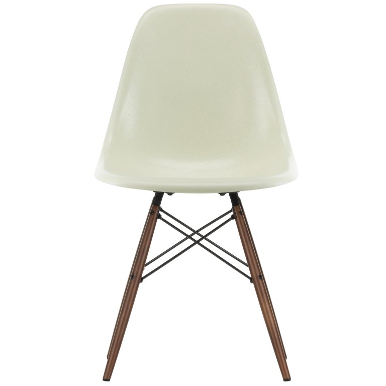 Vitra Eames DSW Fiberglass stoel esdoorn donker, parchment
