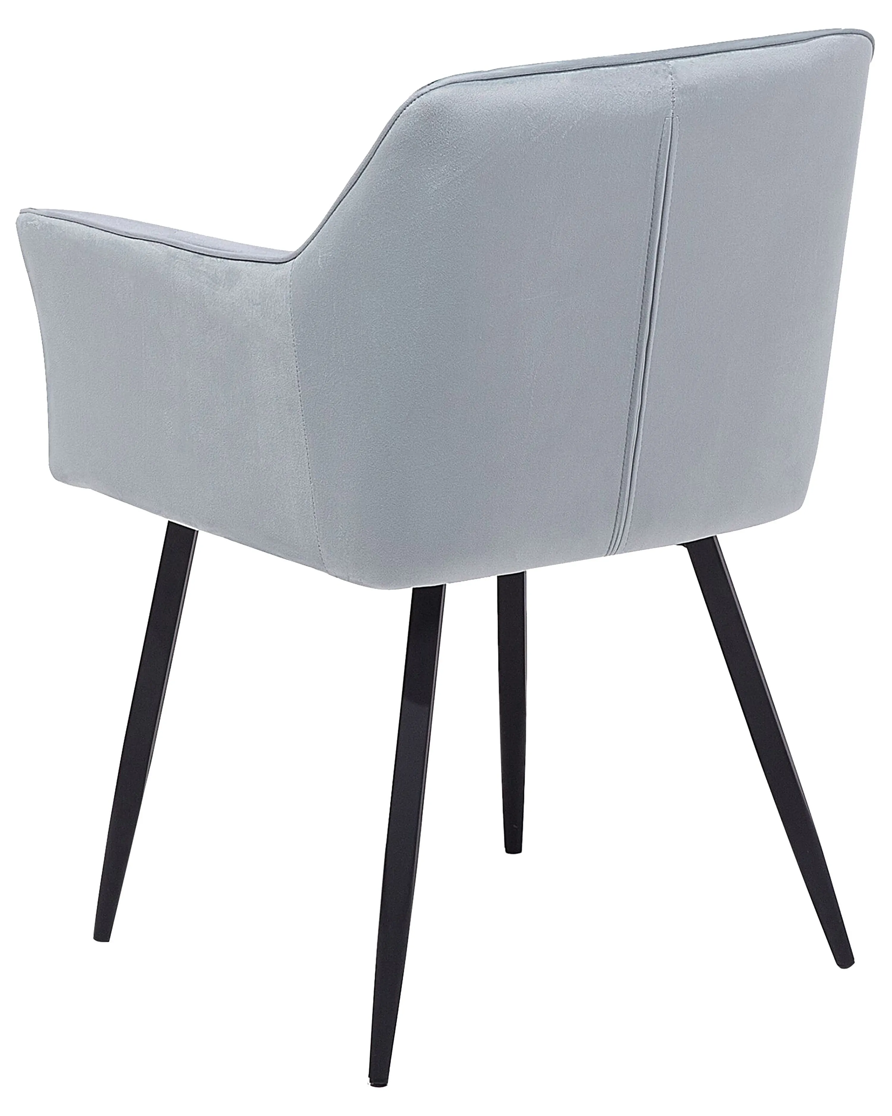 Set van 2 eetkamerstoelen JASMIN Fluweel Lichtgrijs