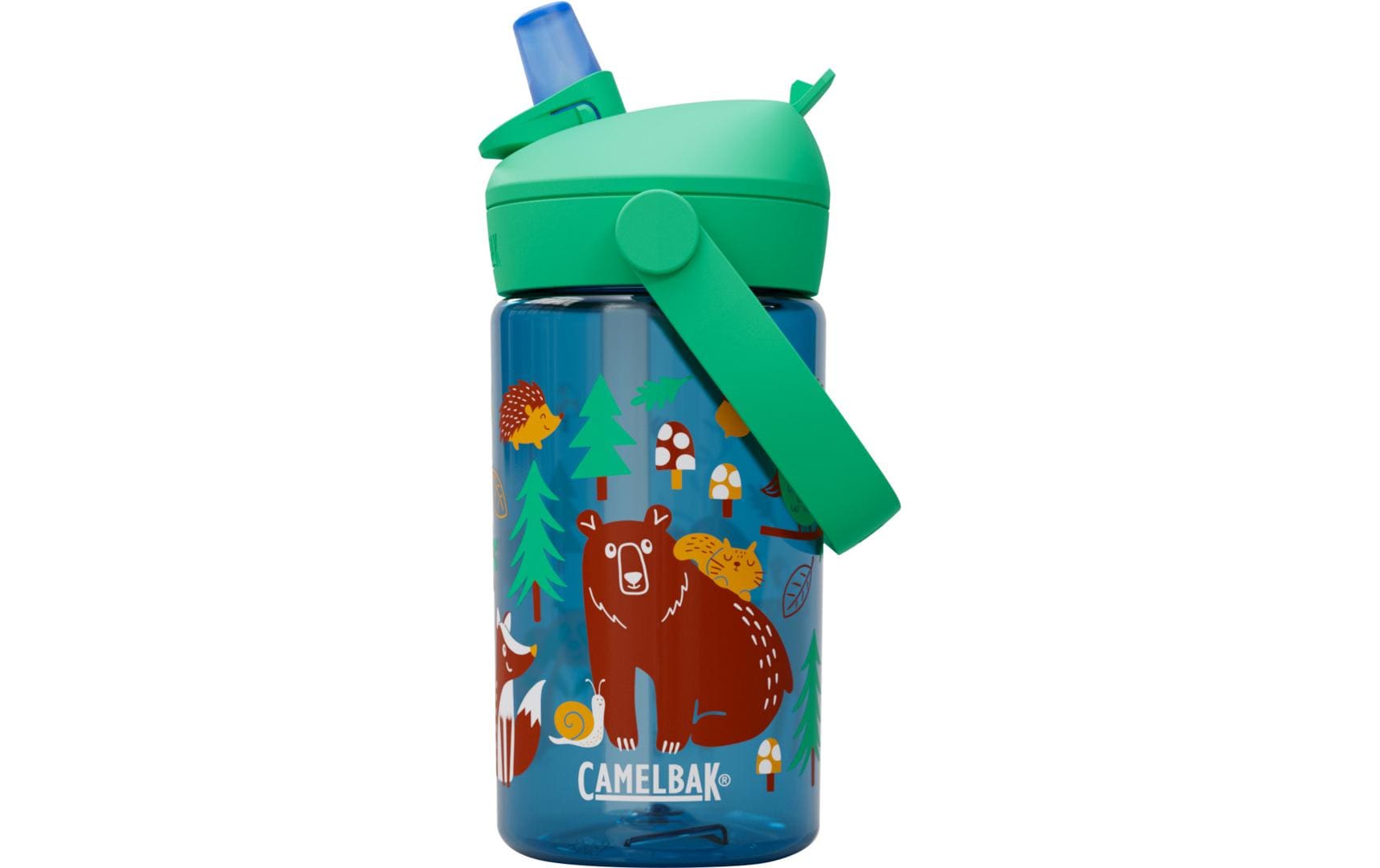 Trinkflasche Thrive Flip Straw Kids friendly forest 400 mlFlasche aus Tritan für Kinder
