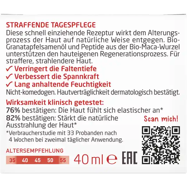 Straffende Tagespflege Granatapfel & Maca-Peptide