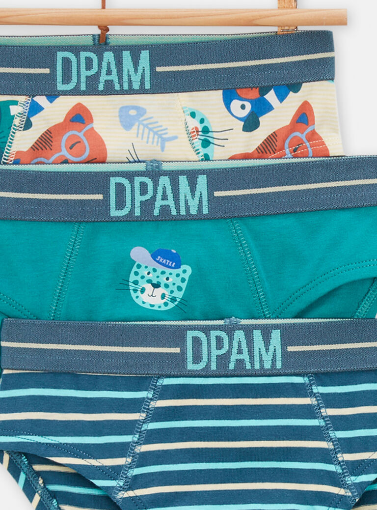 Lot de 3 slips fantaisies pour garçon