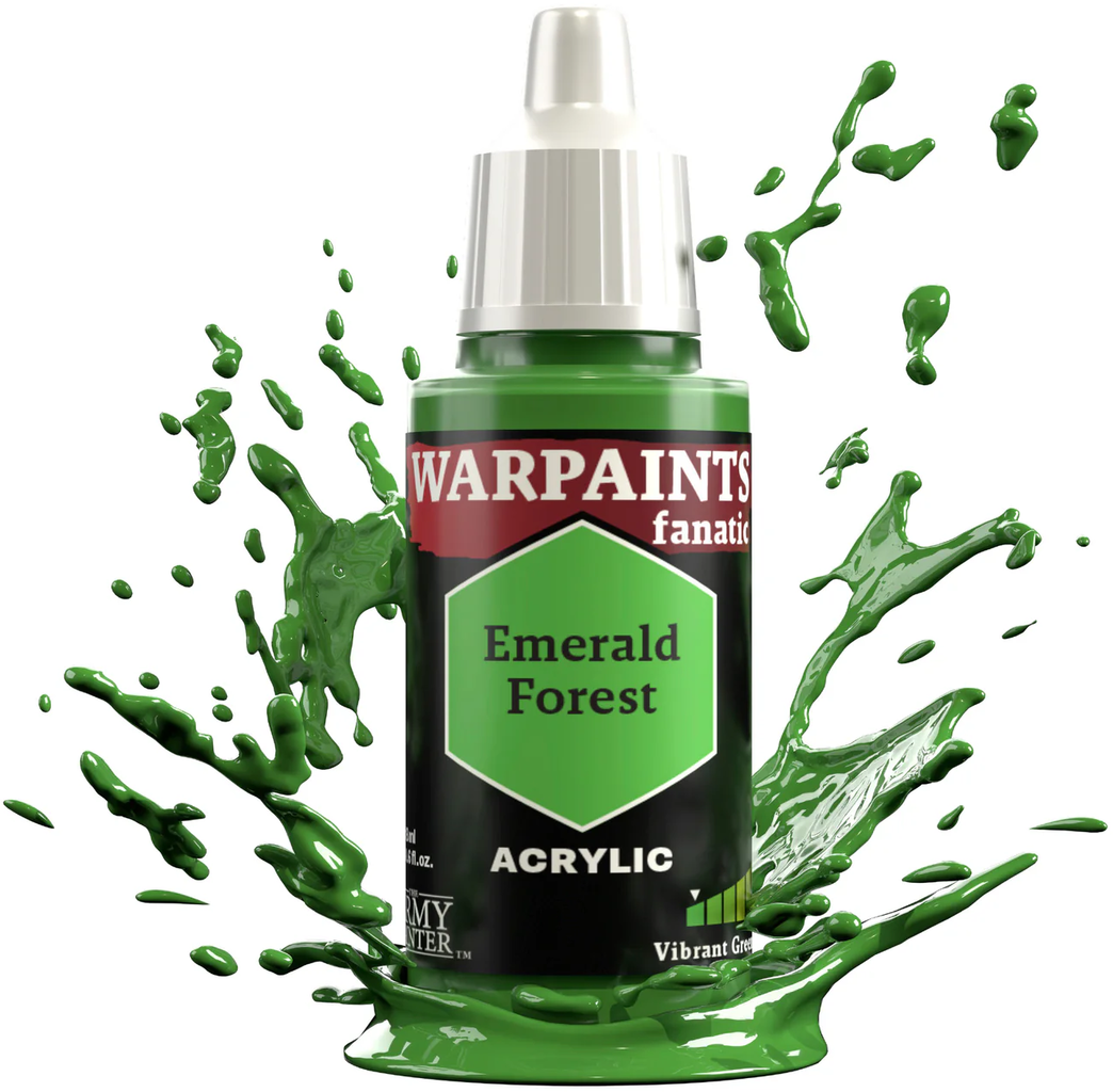 The Army Painter  Warpaints Fanatic: Vibrant Greens, Emerald Forest (18 ml)    Lebendige Farben für sprühende Kreativität