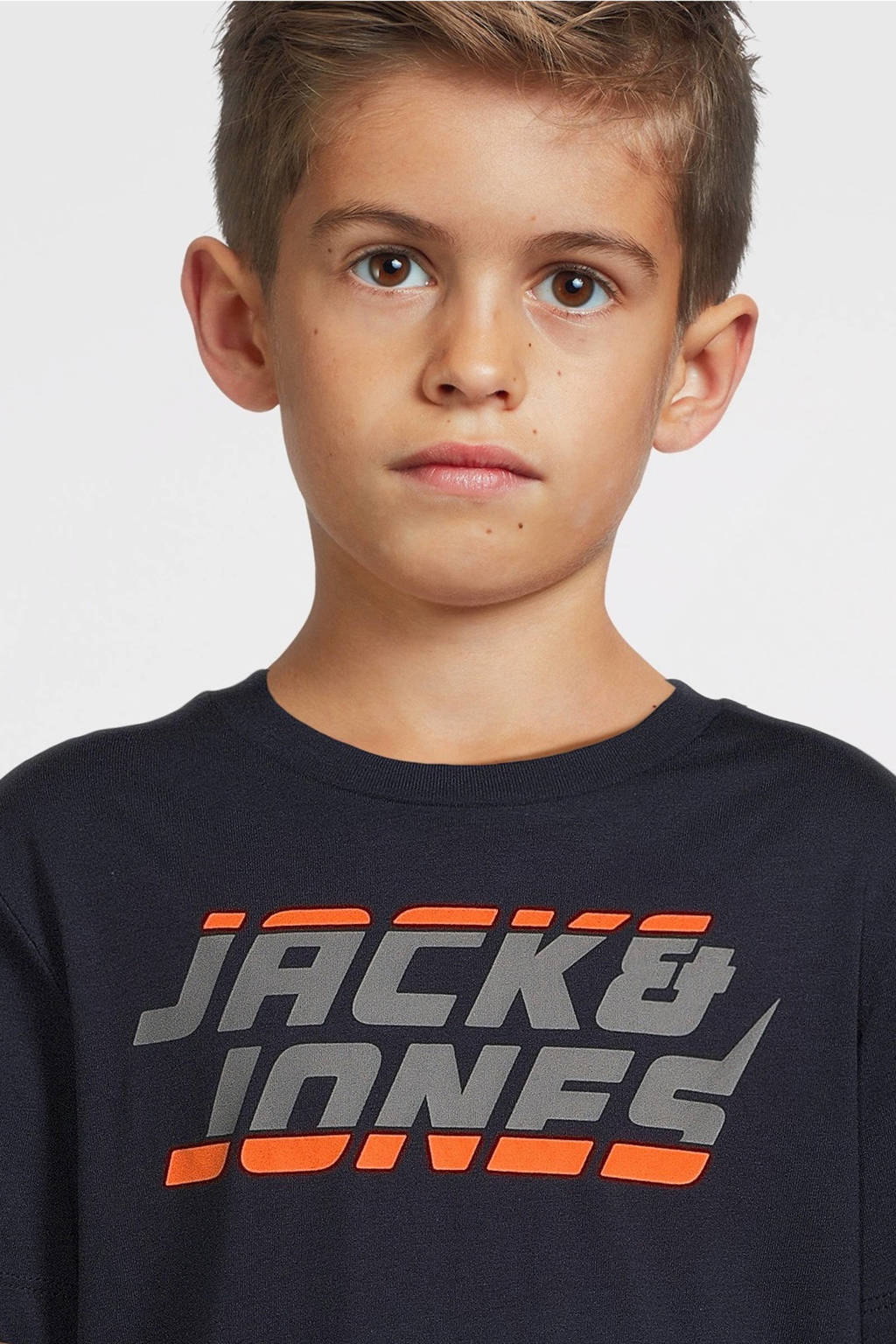JACK & JONES T-shirt JCOKAPPER met logo donkerblauw