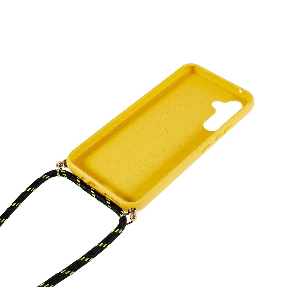 Samsung Galaxy A54 5G Necklace Bio Gummi Case Hülle Eco Friendly Nachhaltig Kompostierbar   Handykette (150cm) - Gelb