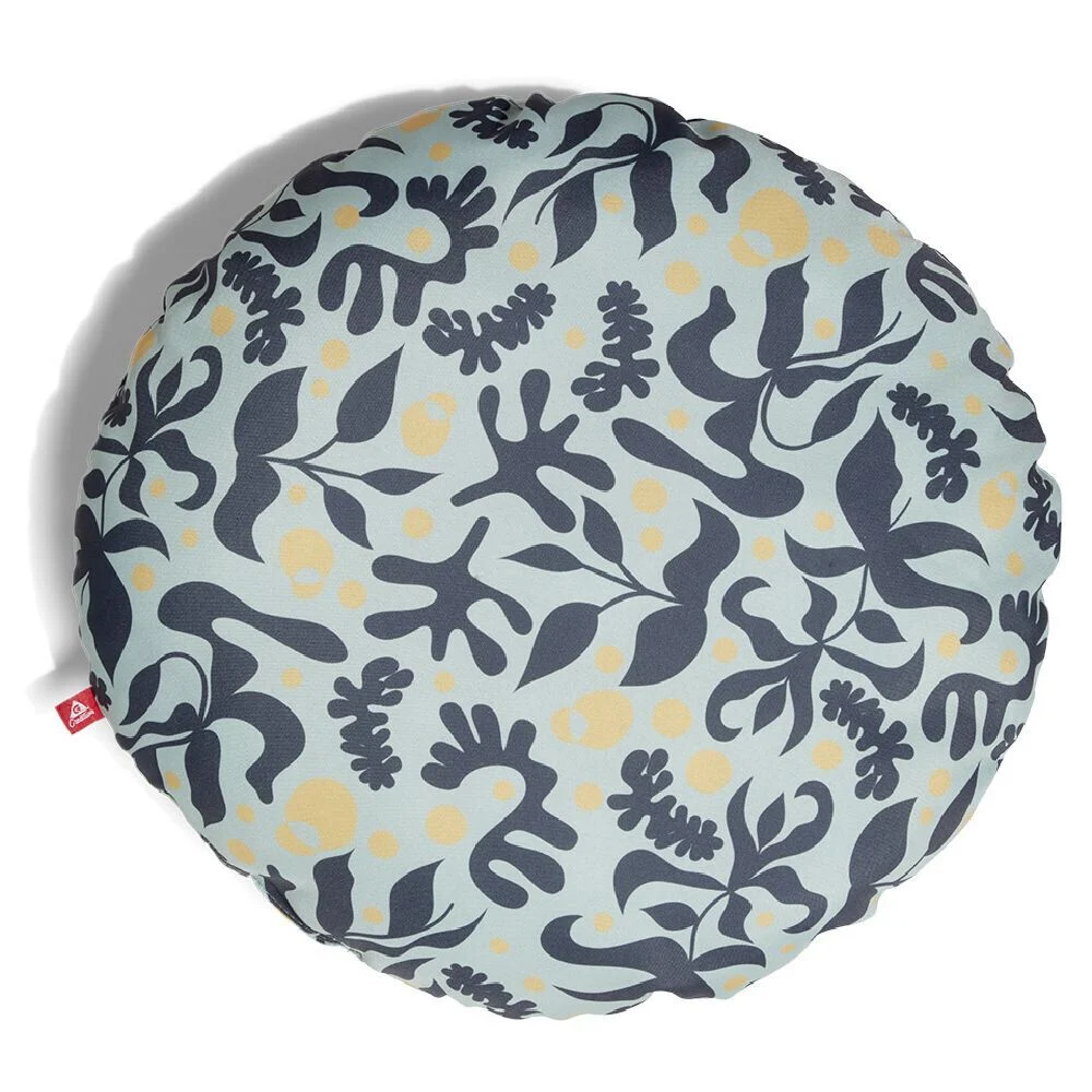 Coussin d'extérieur rond motif nature symbiotique Ø40xH12 cm