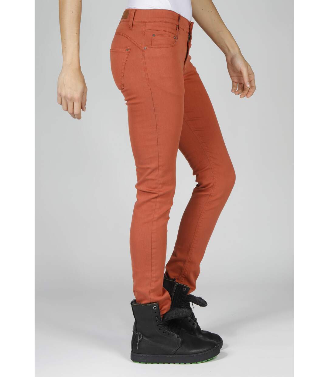 Jegging stretch taille haute ENORA blanc
