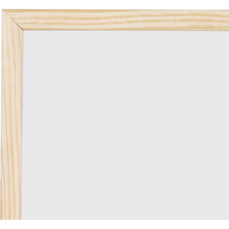 Tableau combiné Basic de Bi-Office, surface en liège et en acier laqué effaçable à sec, cadre en bois naturel, 40 x 30 cm