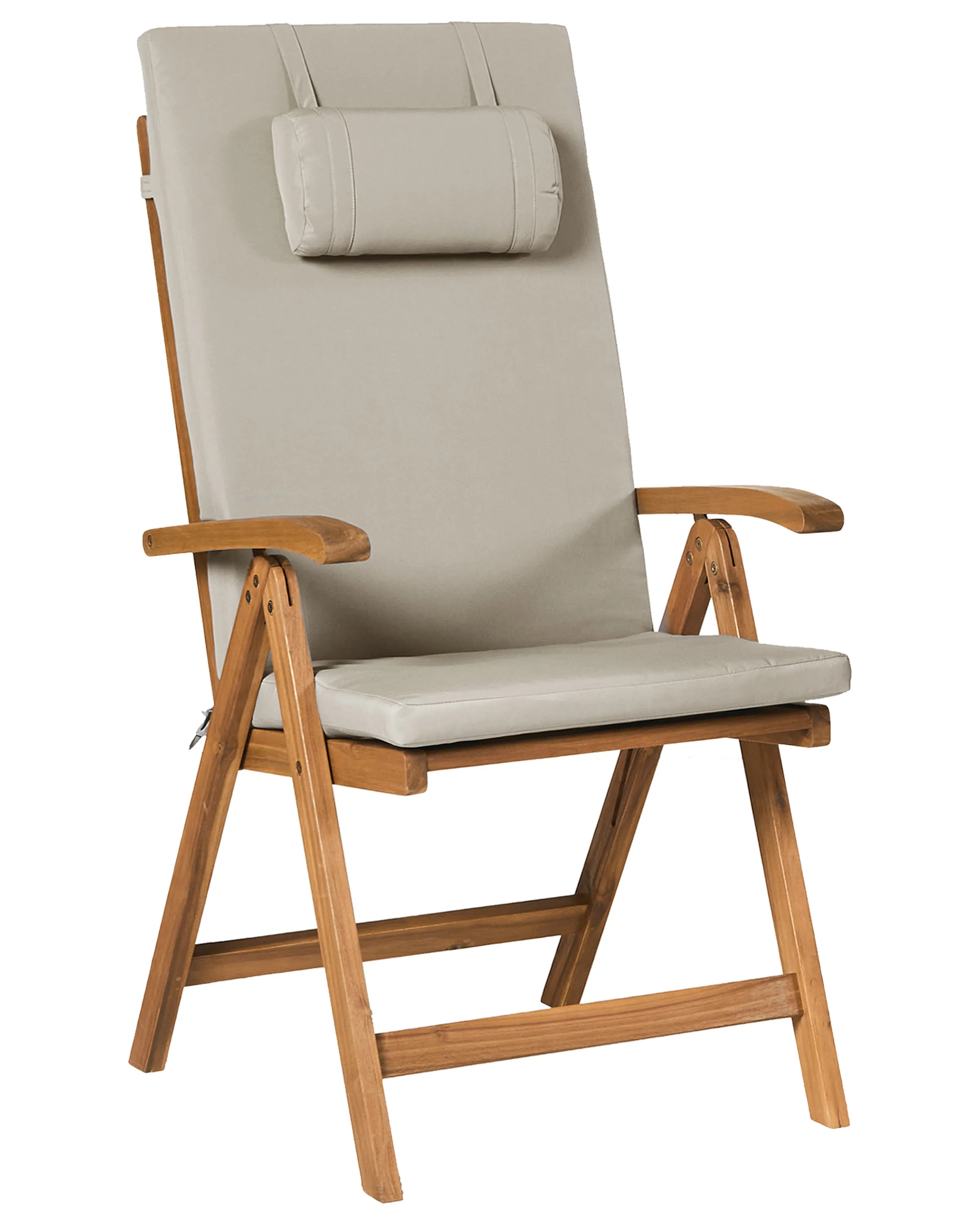 Set van 2 stoelen met zitkussen JAVA PREMIUM Acaciahout Taupe