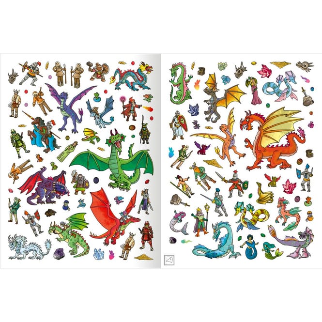 Das Metallic Stickerbuch - Drachen - Über 300 Metallic-Sticker