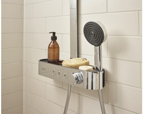 Douchekolom incl. thermostaat hansgrohe Pulsify S 260 2jet eco met ShowerTablet Select 400 chroom/grafiet 24241000
