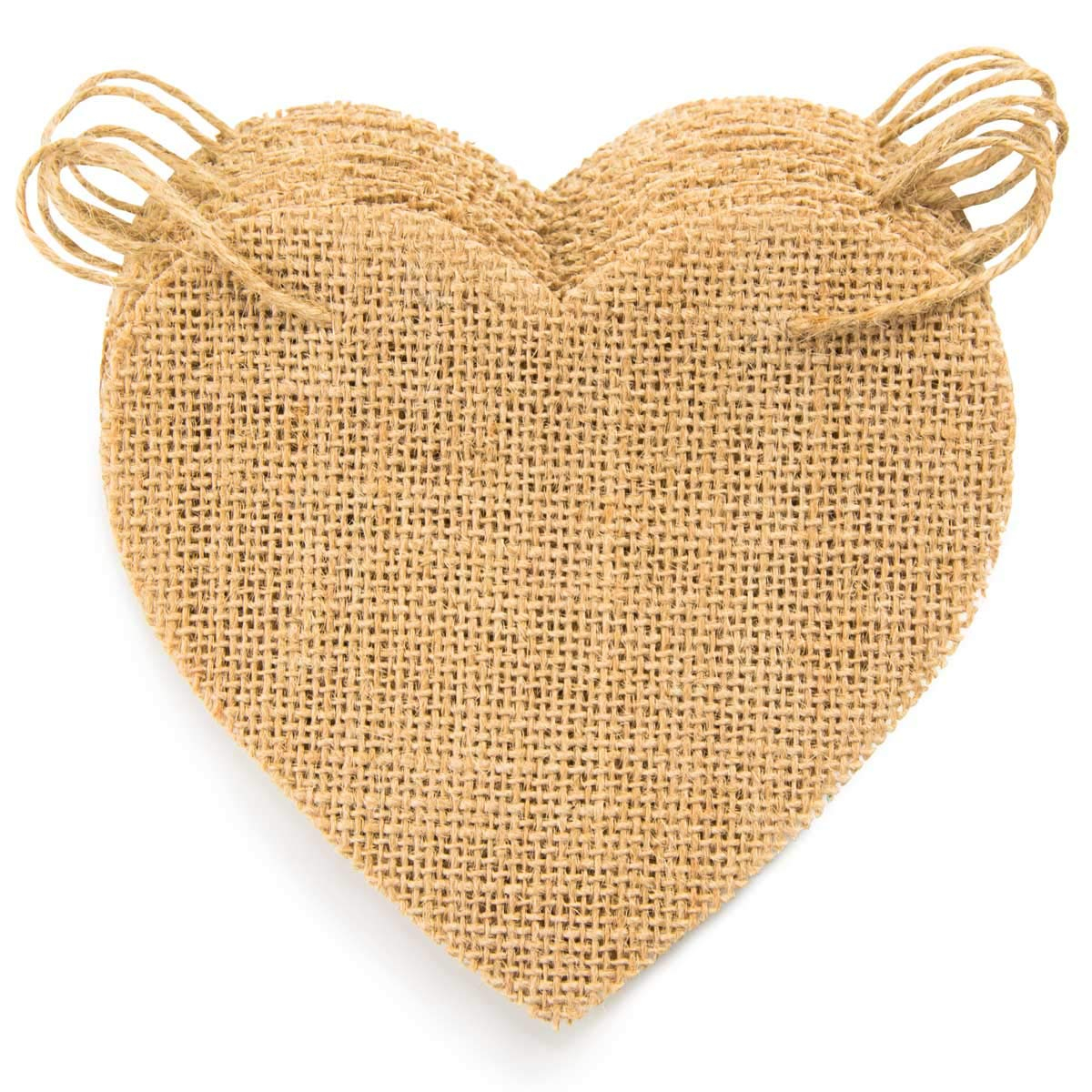 (3.5m) Jute Herz Girlande Party Dekoration Accessoire Banner - Braun