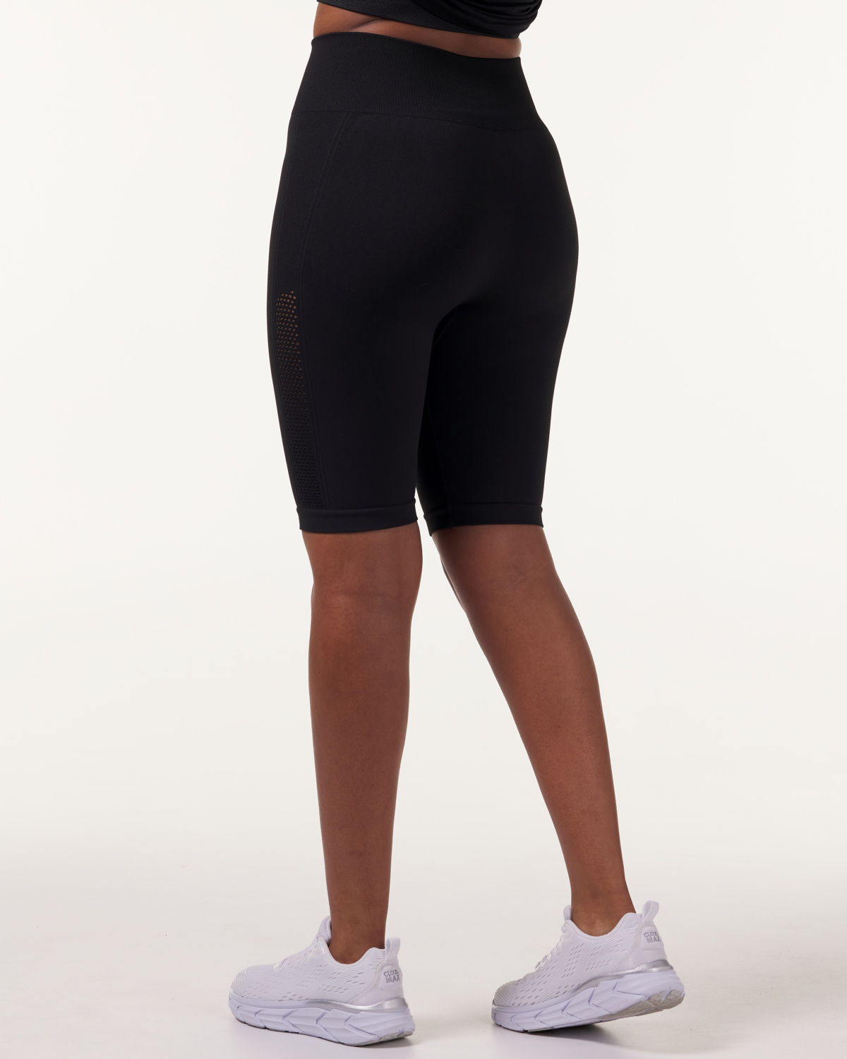 LEVITY Eclipse Mesh Seamless Biker Shorts Black Marl