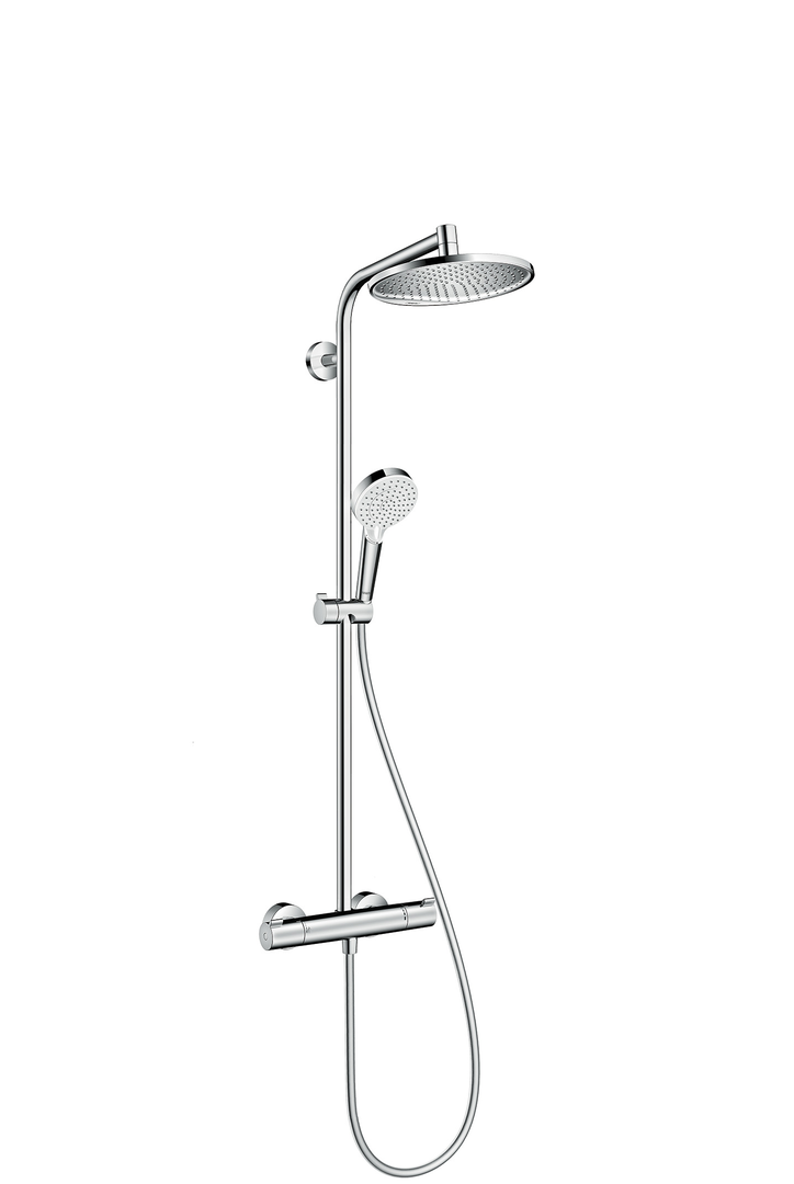 Hansgrohe Crometta S opbouw regendouche waterbesparend met thermostaat chroom
