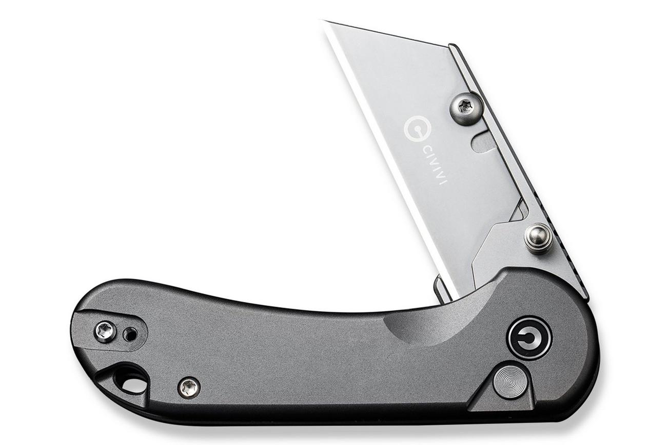 Civivi Elementum Utility C23039B-4 Gray Aluminum, Stonewashed Blade Holder, Plain 6Cr Blade utility zakmes