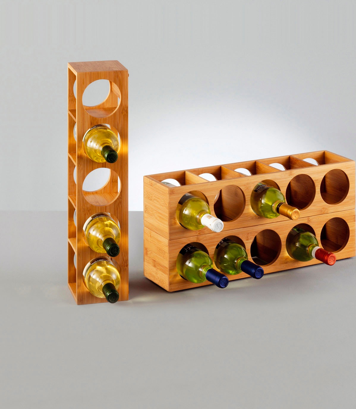 Zeller Present Weinregal »Bamboo« für bis zu 5 Weinflaschen geeignet