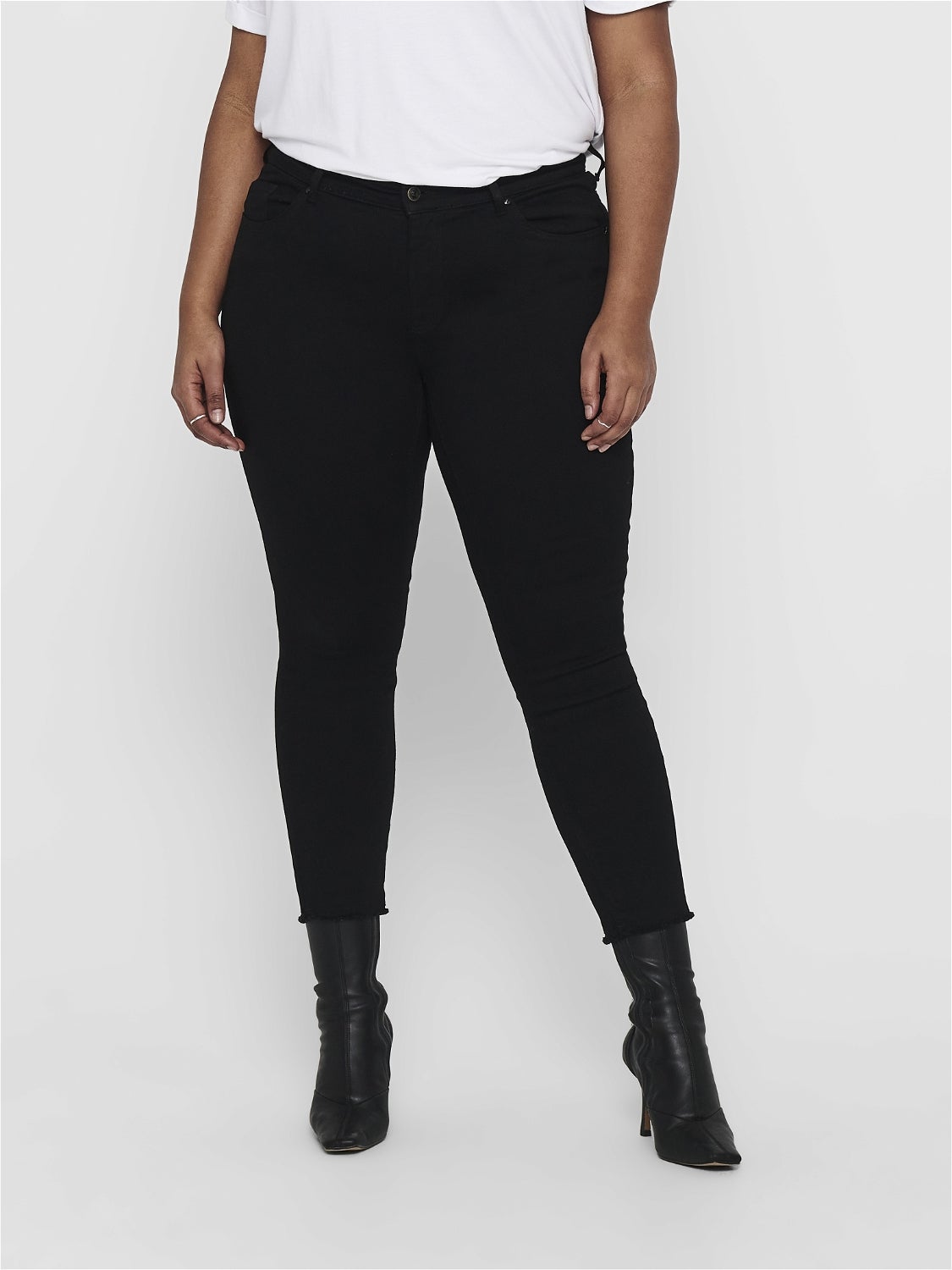 CARWILLY Mittlere Taille Skinny Fit Jeans Black