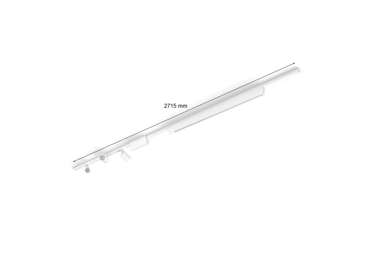 Philips Hue - Perifo straight ceiling base kit (3 spots, 1 light bar) - White