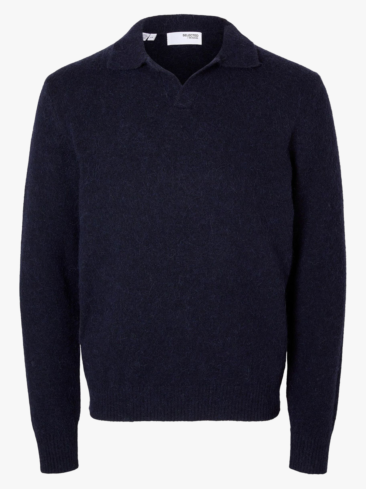 Rai Long Sleeve Knit Open Polo