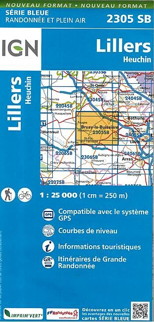 IGN - 2305 SB LILIERS HEUCHIN 1 25 000