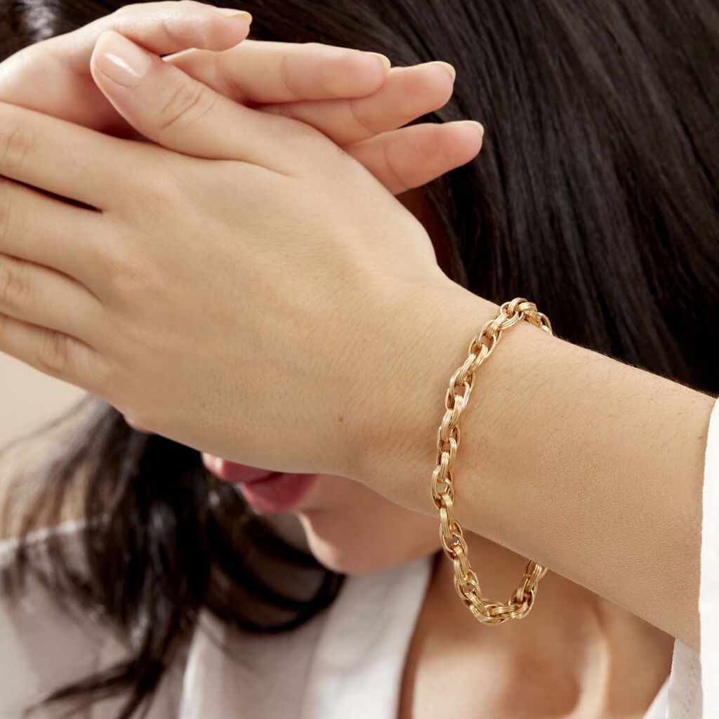Bracelet Aaron Maille Fantaisie Or Jaune