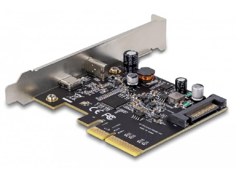 Delock PCI-Express-Karte 90074 2x USB Typ-C 1x USB-C PD, 1x USB-C 3.2 Gen. 2 x 2 20 Gbps