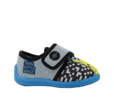 Pokémon Slippers, Grey/Blue