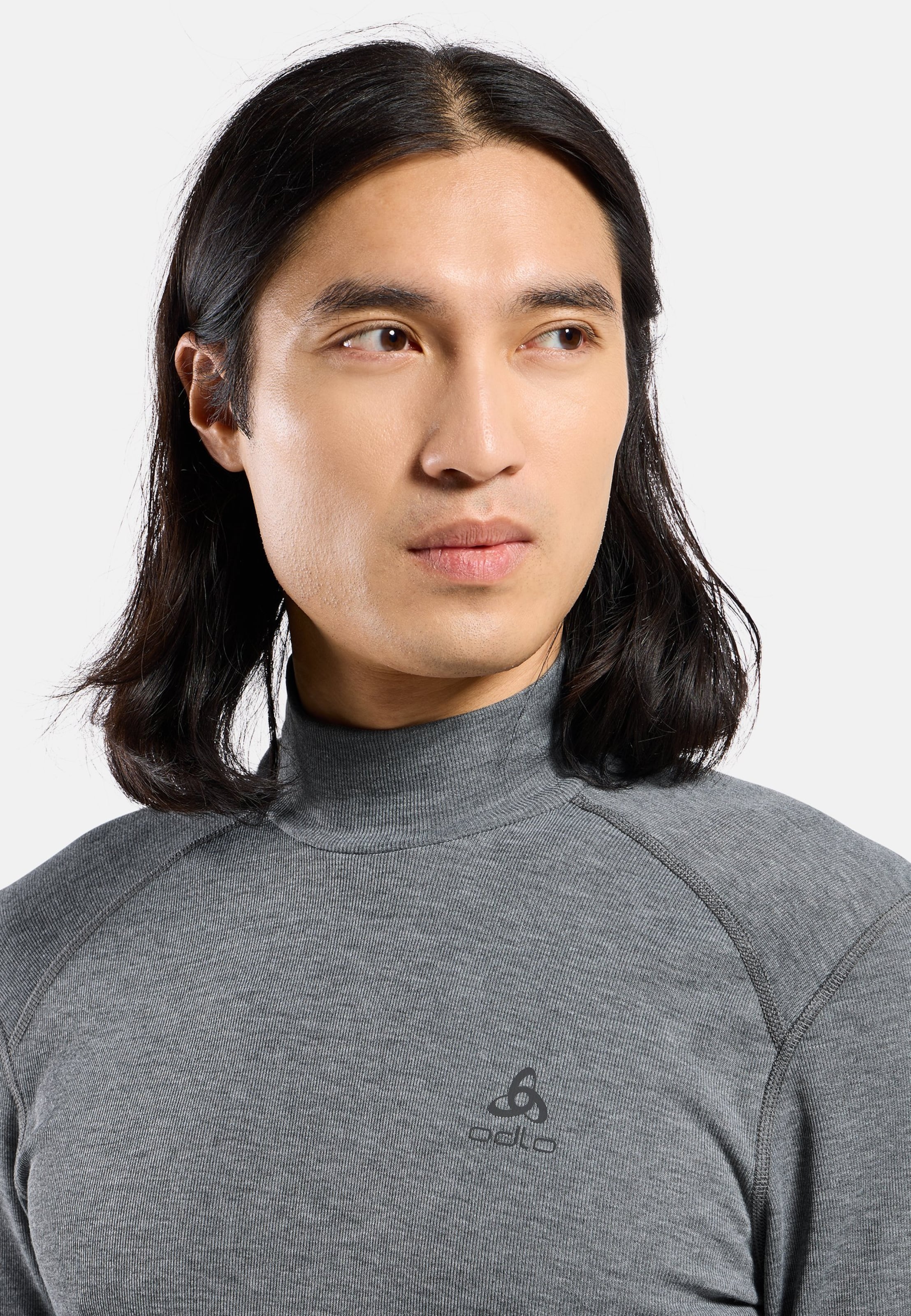 Active Warm Base Layer mit Rollkragen in odlo steel grey melange