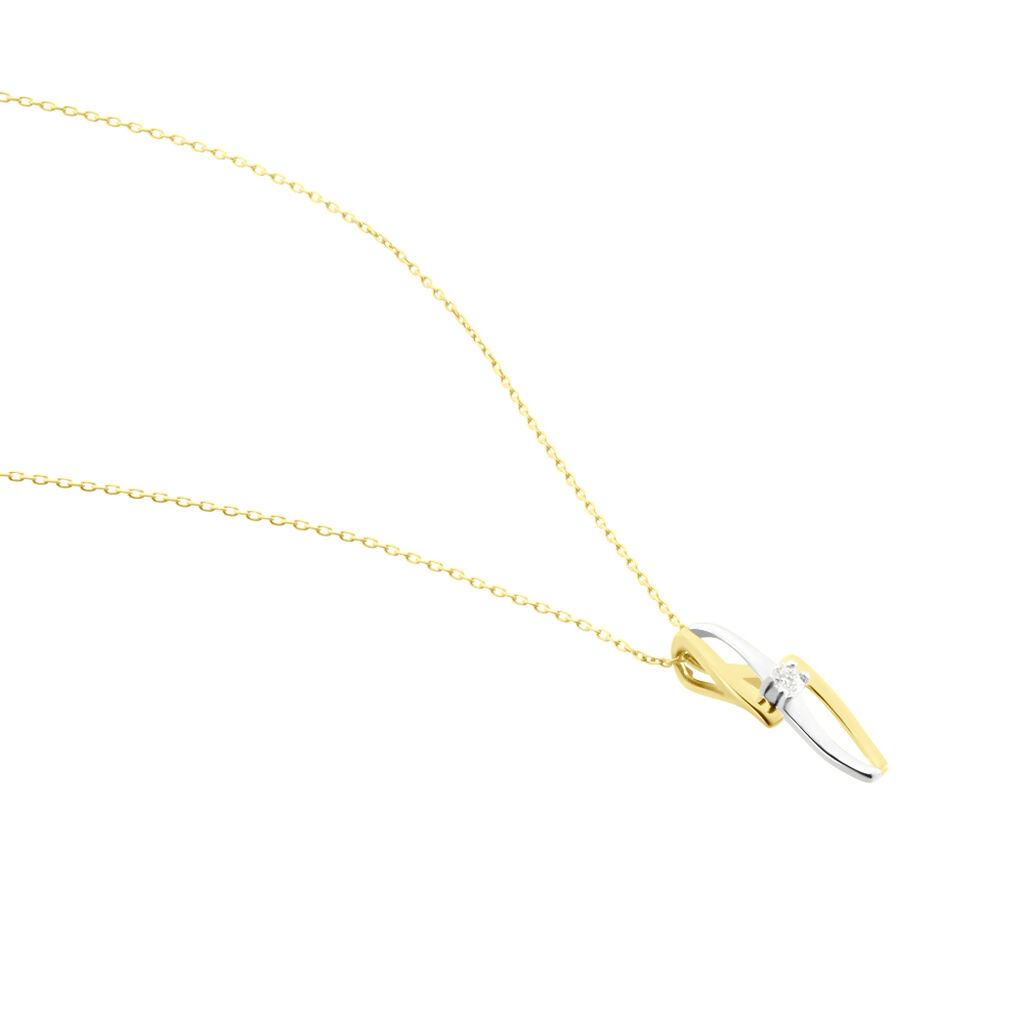 Collier Blandine Or Bicolore Diamant