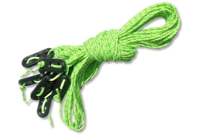 DD Hammocks SL Guy Rope, Bright Green<br>Barduner, reflekterende