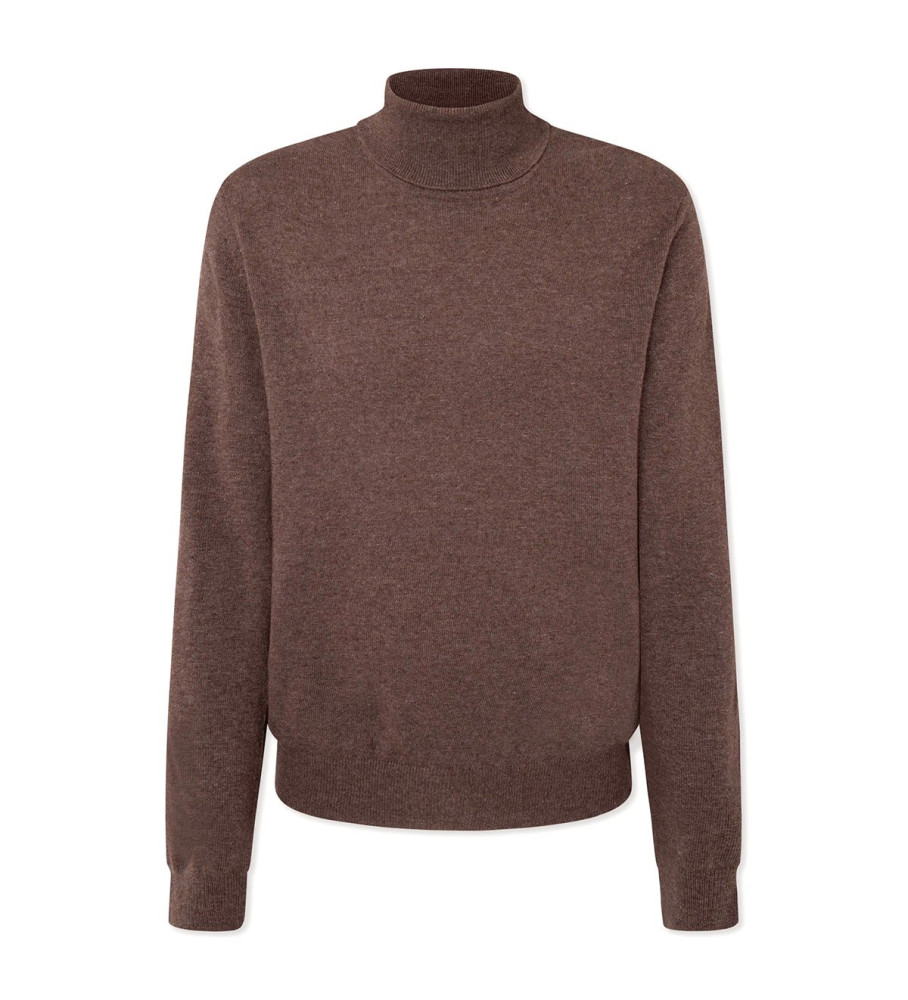 Hackett Jersey Merino Cash Brown