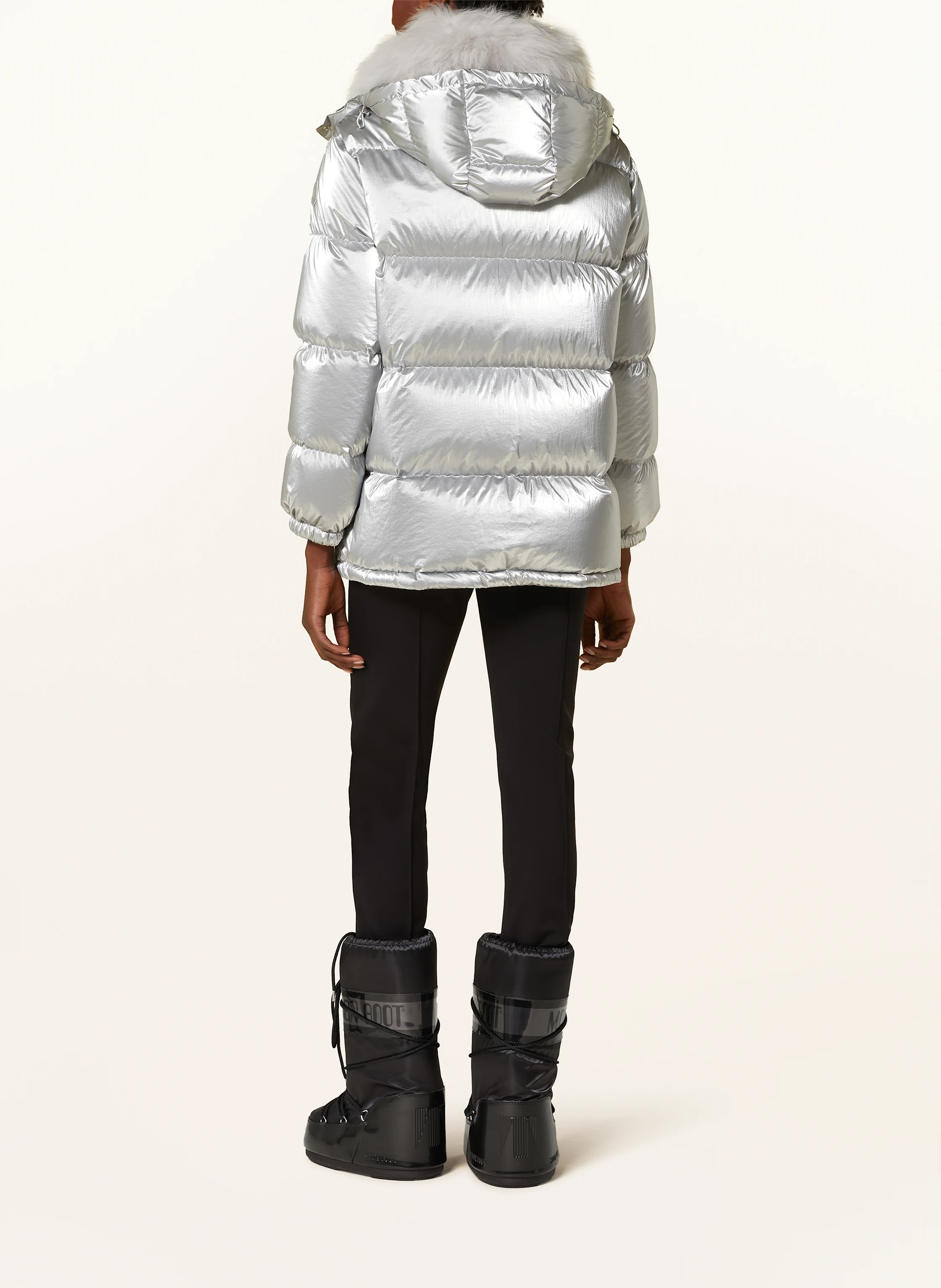 MONCLER Daunenjacke HANAU mit abnehmbarer Kapuze und Kunstfell