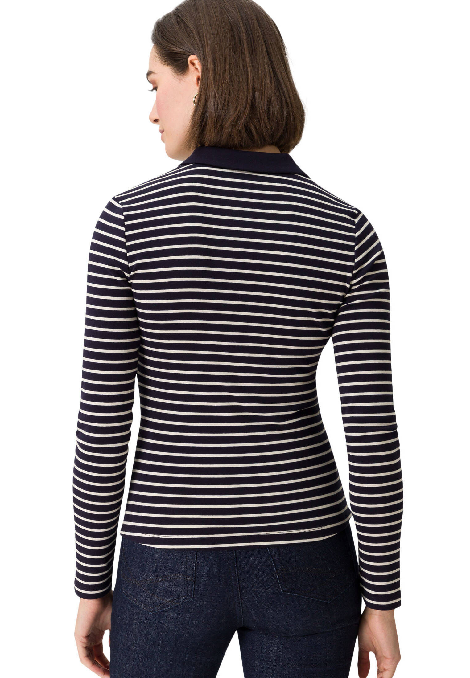 zero| Damen Poloshirt mit Streifen