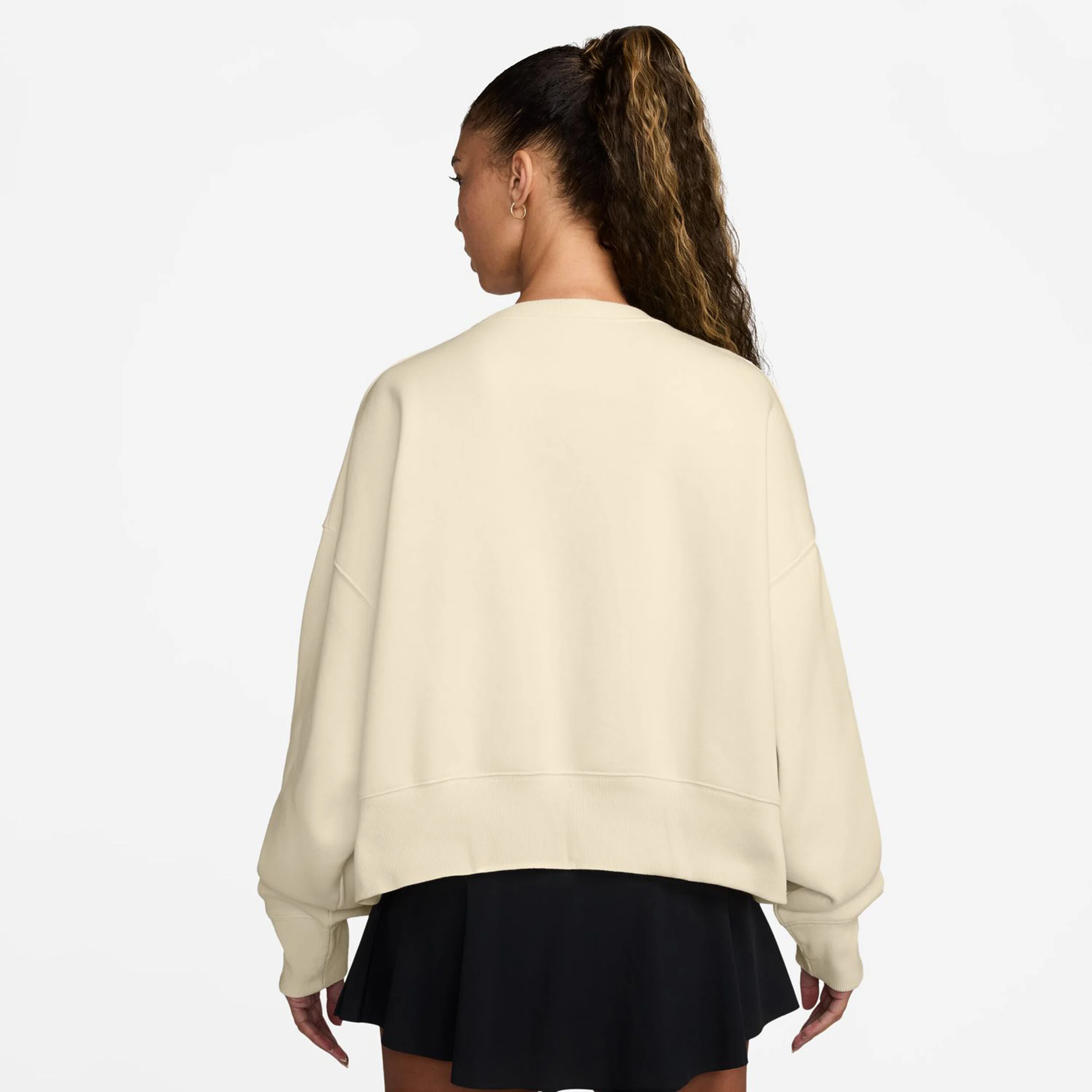 Nike Court Phoenix Fleece Oversized Crew High Rise Sweat-shirt Femmes - Beige