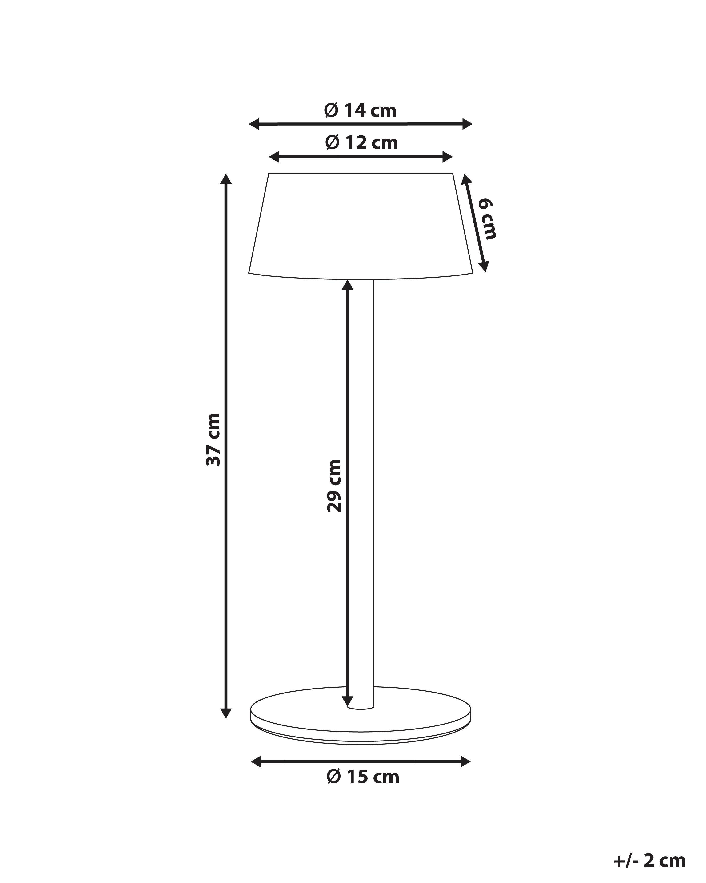 LED draadloze tafellamp GUDER met dimmer Metaal Blauw