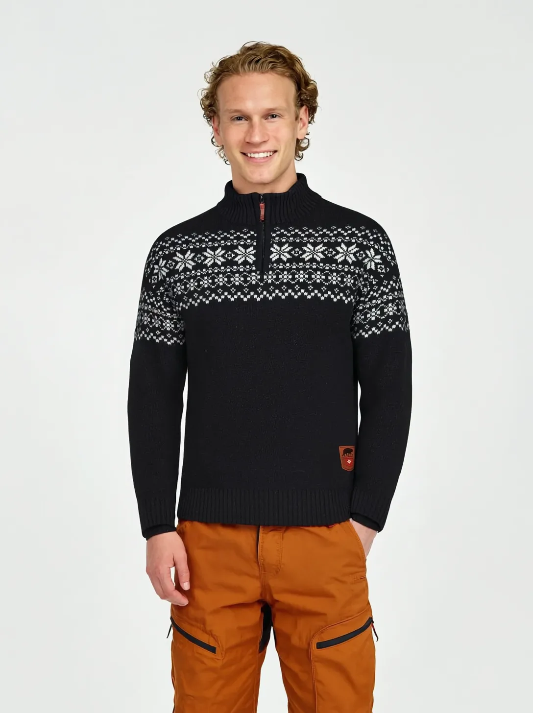 Gridarmor Snøkrystall Hz Ullgenser Men Black/White