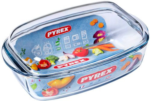 Schaal Rechthoek met Deksel, 6,5 liter - Pyrex | Essentials