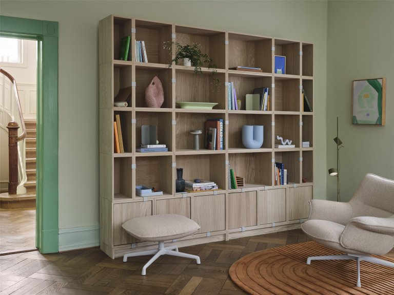 Muuto Stacked 2.0 configuratie 1 bruin/groen