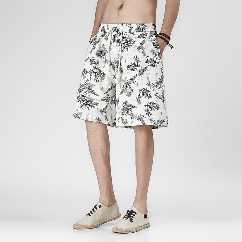 emeisa - Shorts met trekkoord en print