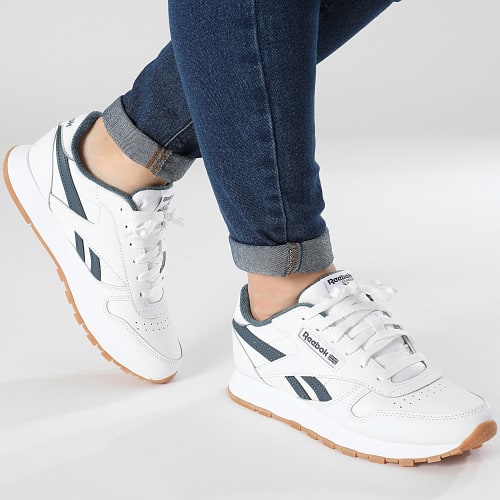 Baskets Femme Classic Leather 100033588 Footwear White Hoops Blue Reebok Rubber Gum