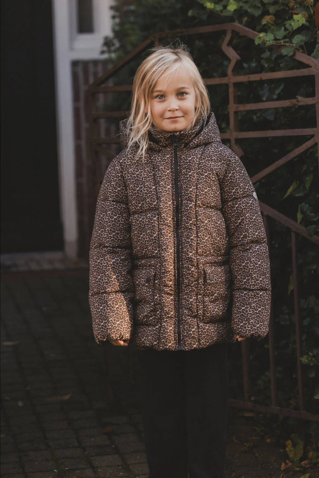 LOOXS little gewatteerde jas bruin