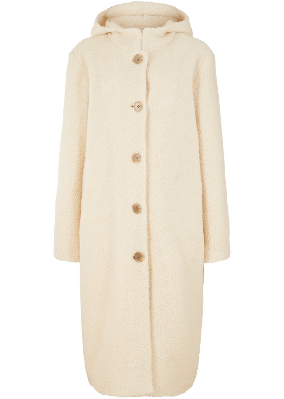 Manteau en maille peluche avec capuche
