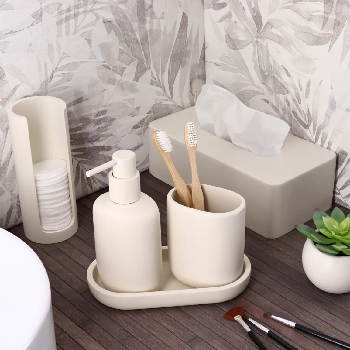 Boîte à mouchoirs magnétique Japandi Beige