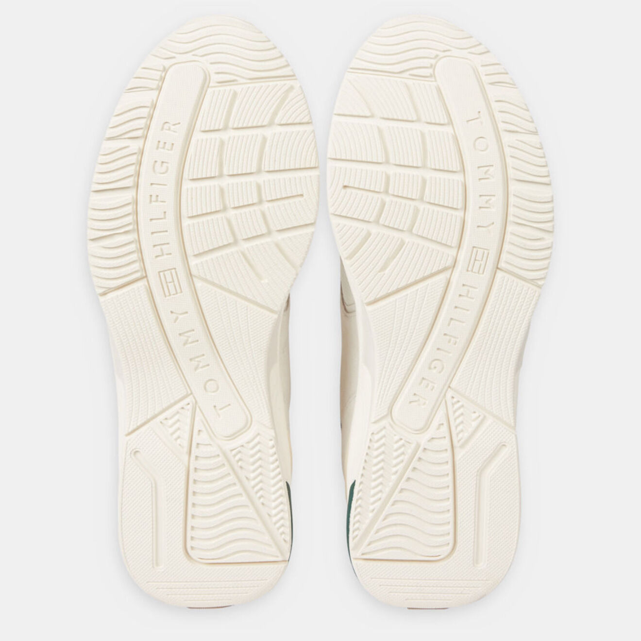 Tommy Hilfiger Baskets running en Velours de Cuir Modern Prep écrues