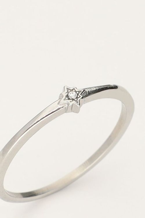 Minimalistische ring met strass