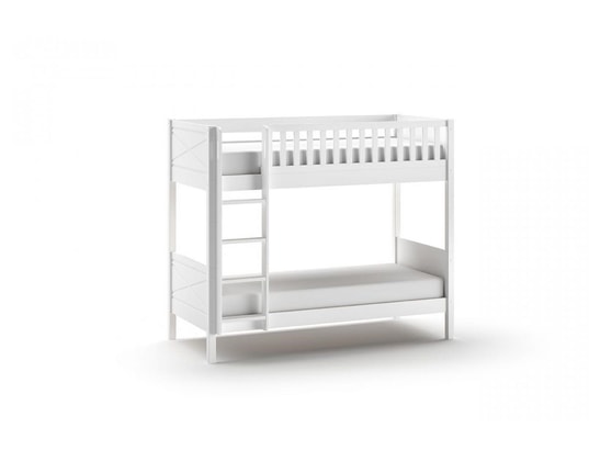VIPACK - Lit évolutif Lit superposé 90x200 sommiers et tiroir inclus scott - blanc