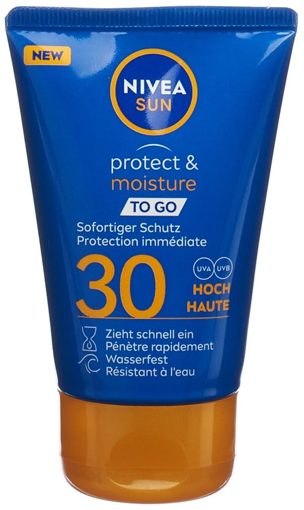 Nivea SUN Protect & Moisture<br>50 ml, Tube, To Go LSF30