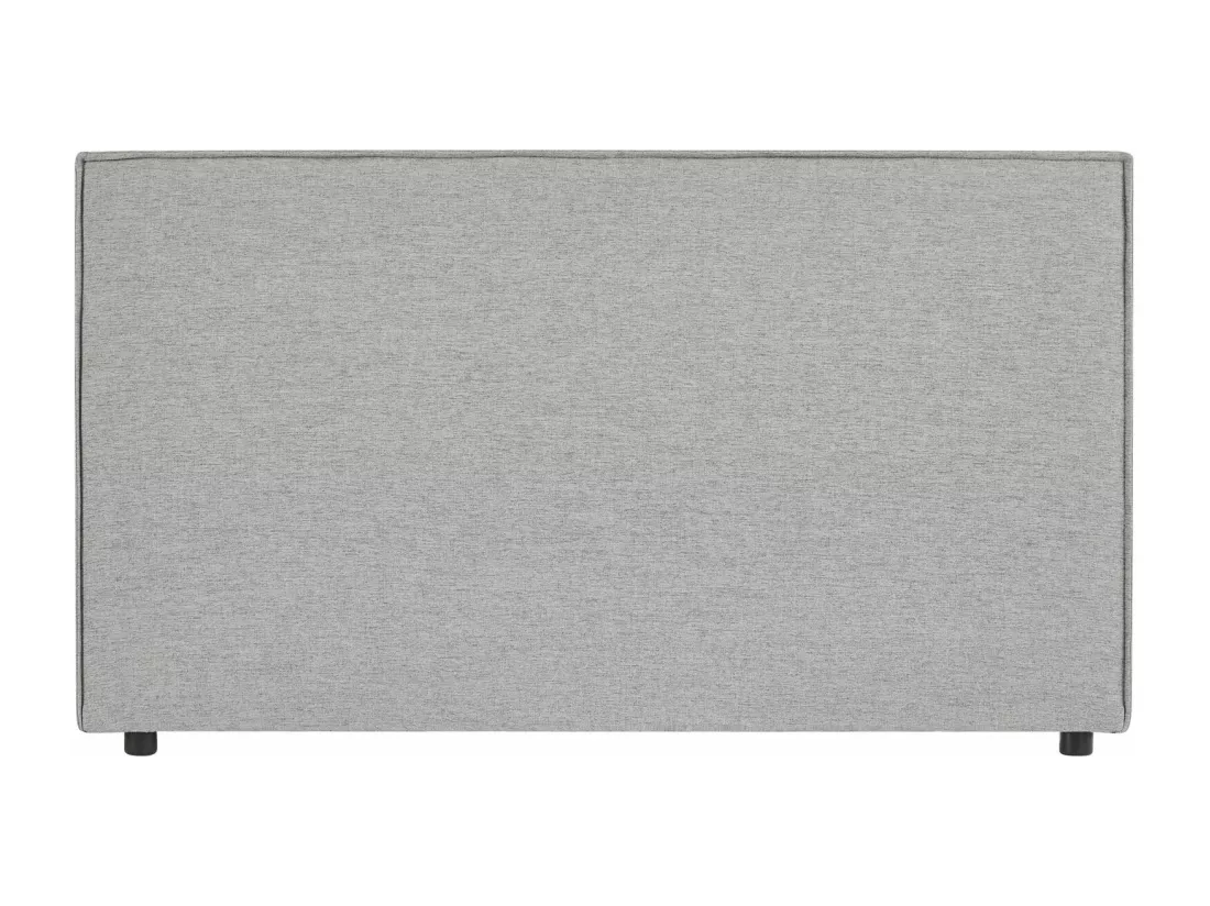 Tête de lit DACIO 120 rembourrée, En tissu polyester pour lit 120 cm, Sur pieds en plastique, Gris