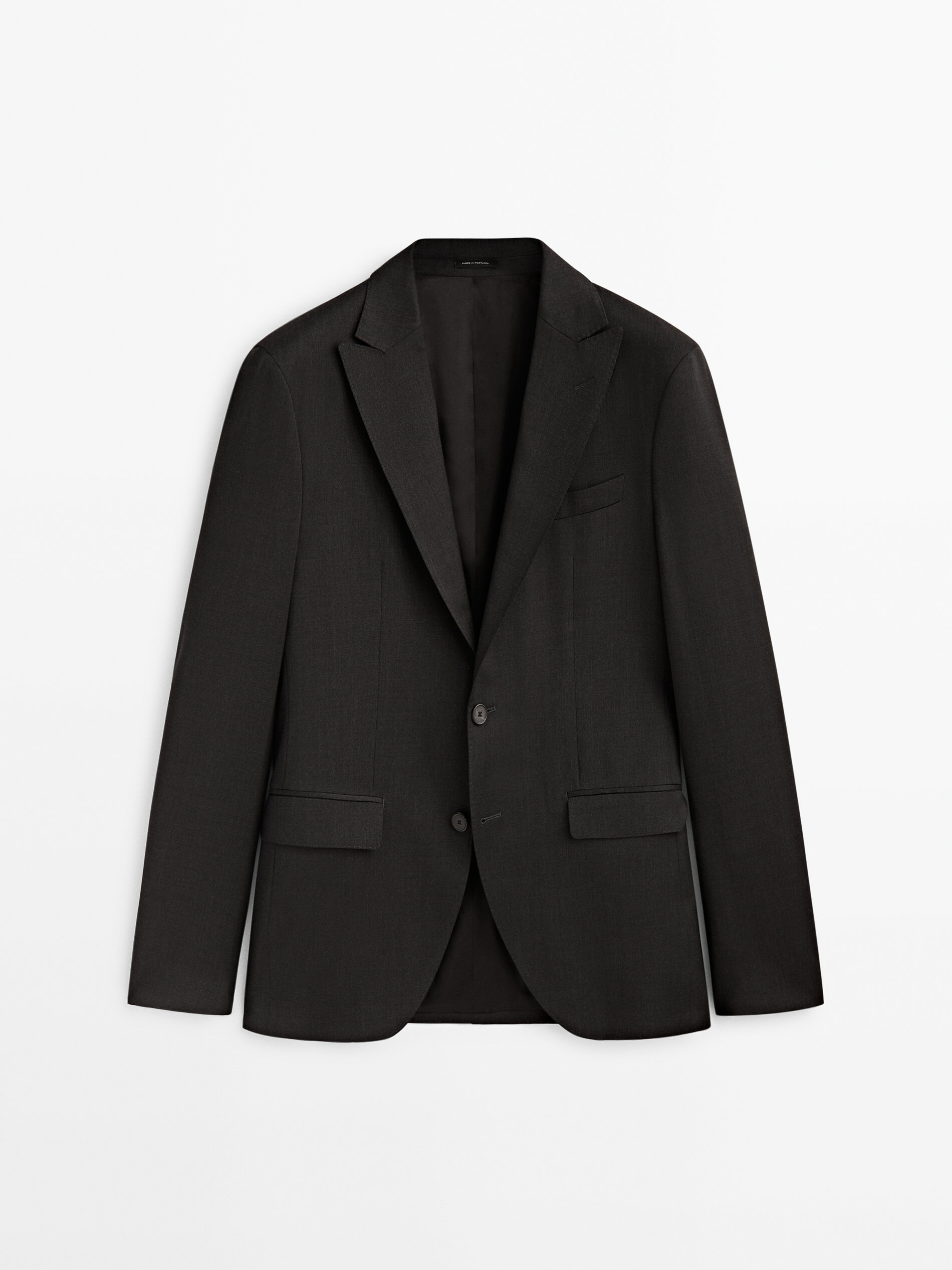 Americana traje lã meia lona gris - MARENGO