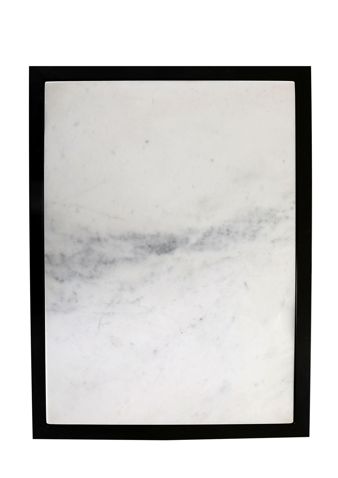 Kommode 48 x 69 cm Platte Marmor weiß/Türfront Strukturglas