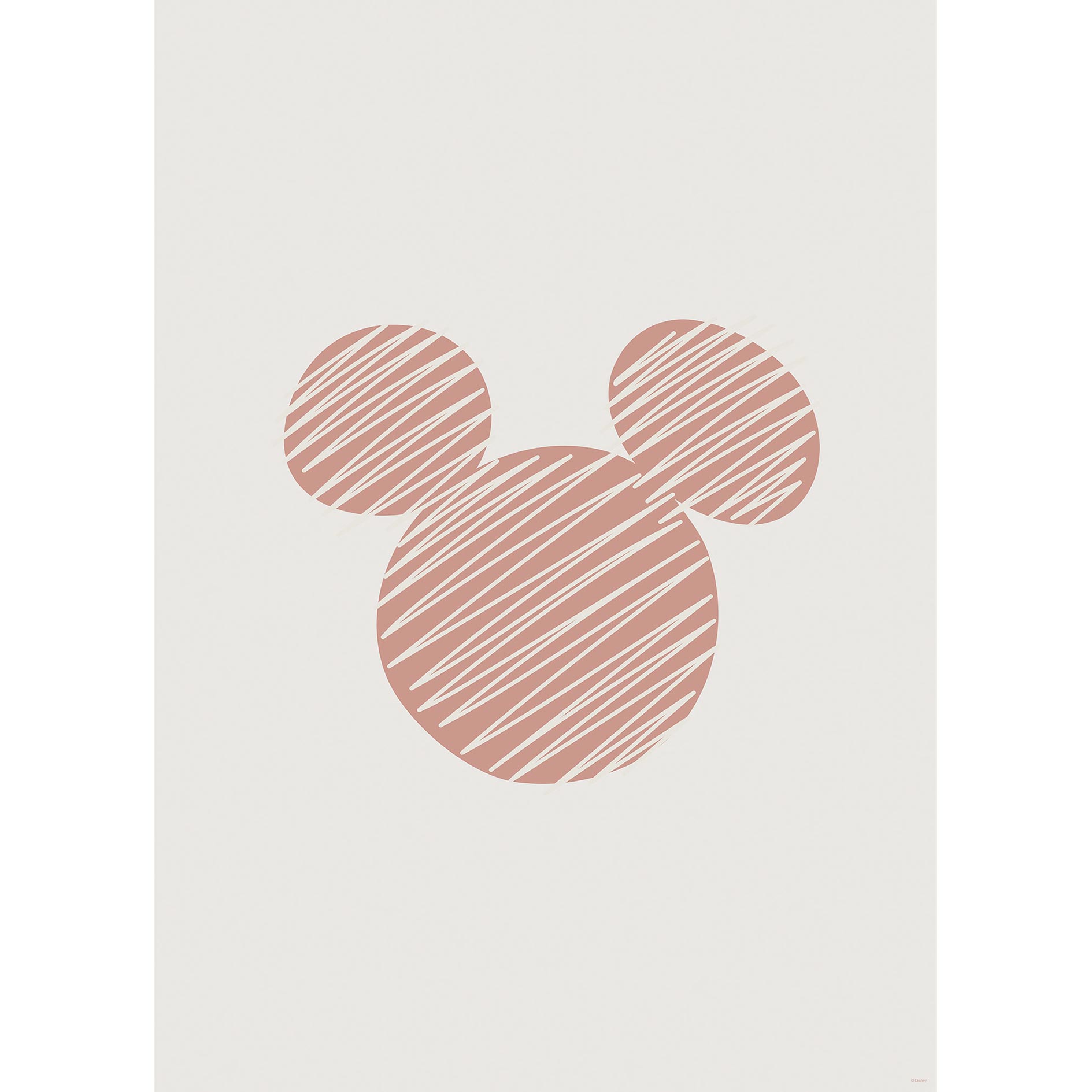 Wandbild STRIPED MOUSE - rosa - 50x70 cm